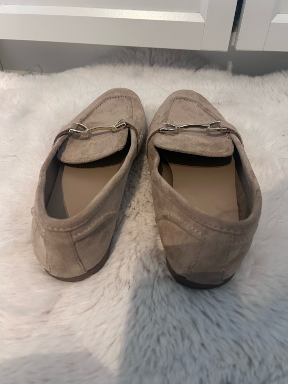 Target Taupe Suede Horsebit Loafers - Women's - Picture 3 of 4